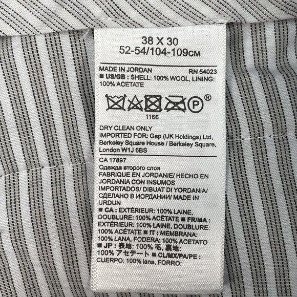 Banana Republic Standard Fit 100% Wool Mens Plaid Lined Dress Pants Sz 40 x 30 - Picture 4 of 5